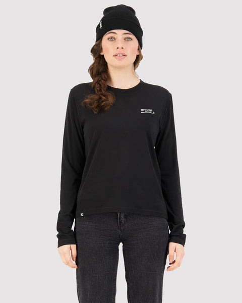 Icon Merino Long Sleeve - Black | Mons Royale
